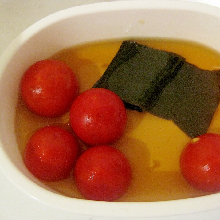 ミニトマトの昆布だし漬け レシピ 作り方 By Yukkiy8 楽天レシピ